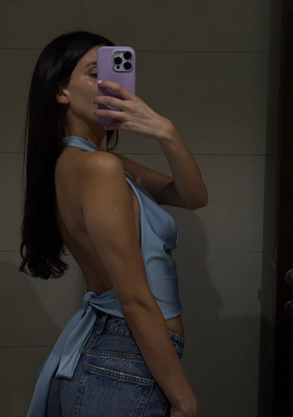 08.2 Top Drapeado Celeste